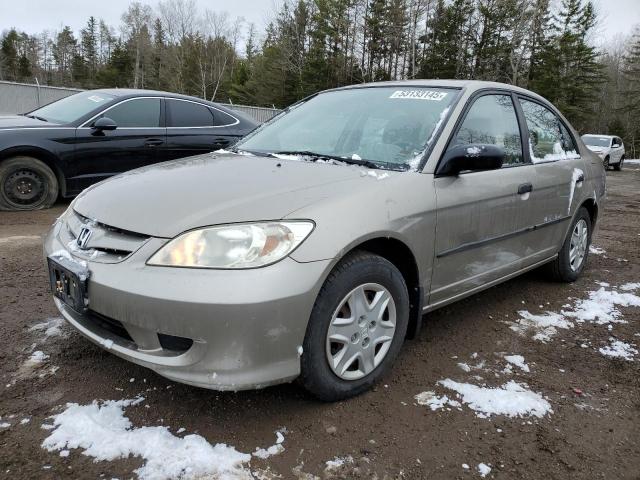 2HGES16345H018660 - 2005 HONDA CIVIC DX VP BEIGE photo 1