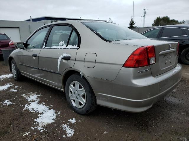 2HGES16345H018660 - 2005 HONDA CIVIC DX VP BEIGE photo 2