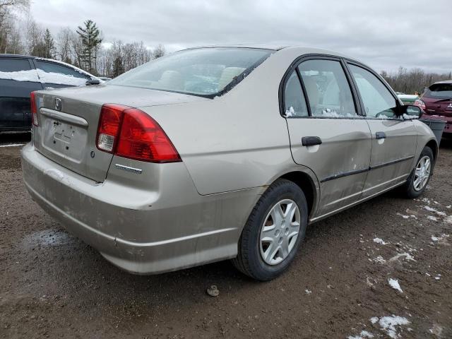 2HGES16345H018660 - 2005 HONDA CIVIC DX VP BEIGE photo 3