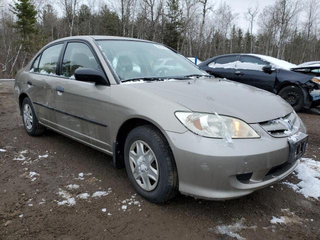 2HGES16345H018660 - 2005 HONDA CIVIC DX VP BEIGE photo 4