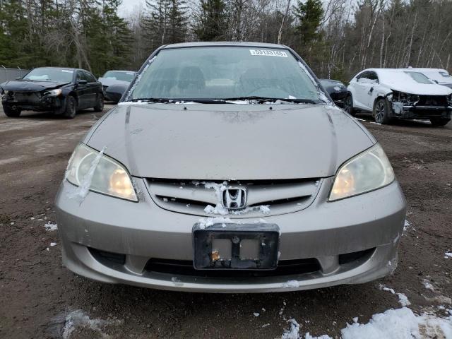 2HGES16345H018660 - 2005 HONDA CIVIC DX VP BEIGE photo 5