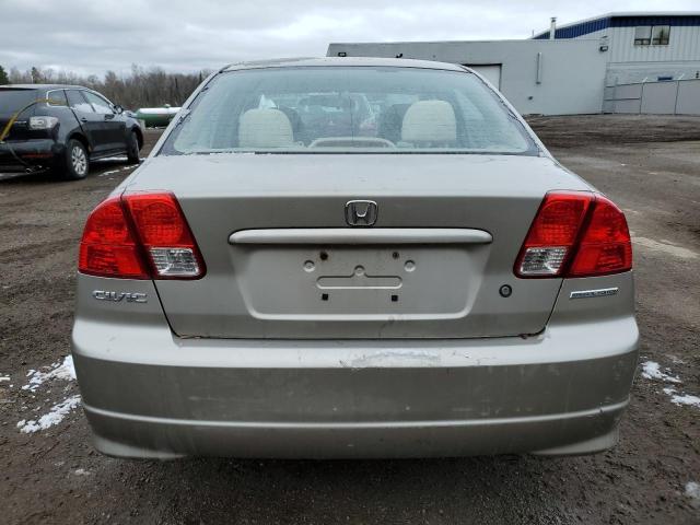 2HGES16345H018660 - 2005 HONDA CIVIC DX VP BEIGE photo 6