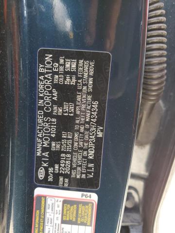 KNDJP3A53H7434346 - 2017 KIA SOUL + BLUE photo 13