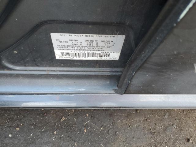 JM1BK34L481160610 - 2008 MAZDA SPEED 3 GRAY photo 12