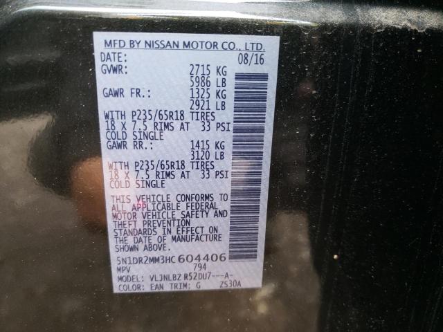 5N1DR2MM3HC604406 - 2017 NISSAN PATHFINDER S 黑色 照片 13