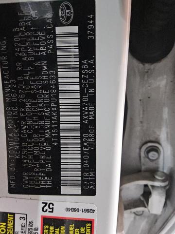 4T1S11AKXPU184633 - 2023 TOYOTA CAMRY SE NIGHT SHADE WHITE photo 13