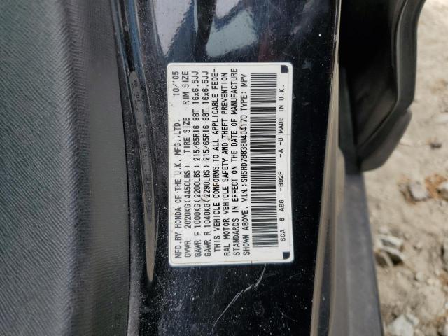 SHSRD78836U404170 - 2006 HONDA CR-V EX BLACK photo 13