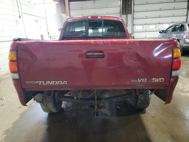 5TBBT44101S128868 - 2001 TOYOTA TUNDRA ACCESS CAB მუქწითელი ფოტო 6