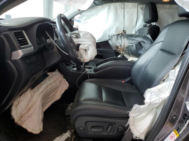 5TDJZRFH8KS572266 - 2019 TOYOTA HIGHLANDER SE GRAY photo 7