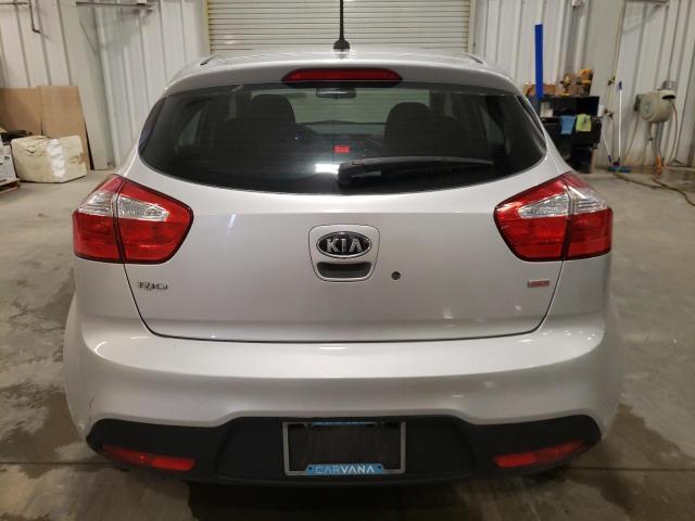 KNADM5A30D6101258 - 2013 KIA RIO LX SILVER photo 6