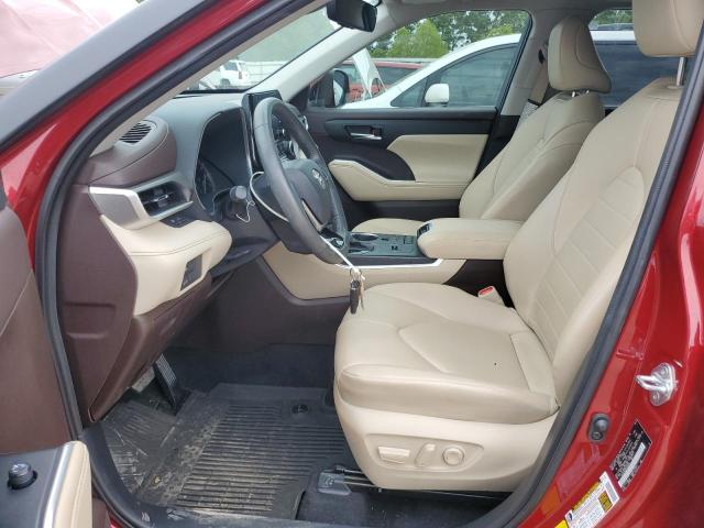 5TDHZRAH6MS522006 - 2021 TOYOTA HIGHLANDER XLE MAROON photo 7