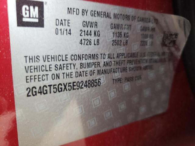 2G4GT5GX5E9248856 - 2014 BUICK REGAL GS RED photo 13
