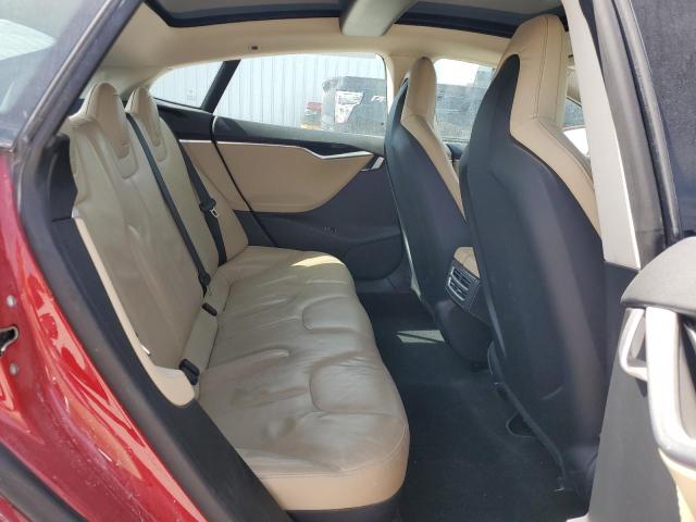 5YJSA1H13EFP30664 - 2014 TESLA MODEL S RED photo 10