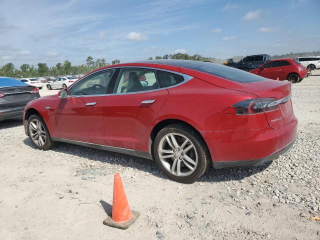 5YJSA1H13EFP30664 - 2014 TESLA MODEL S RED photo 2