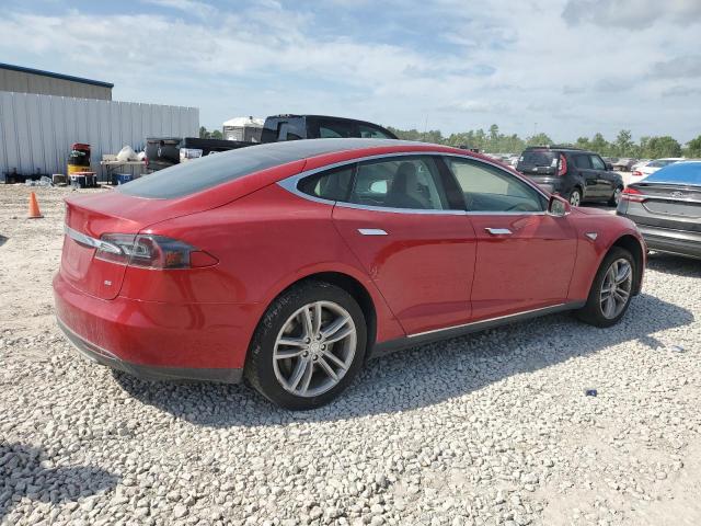 5YJSA1H13EFP30664 - 2014 TESLA MODEL S RED photo 3