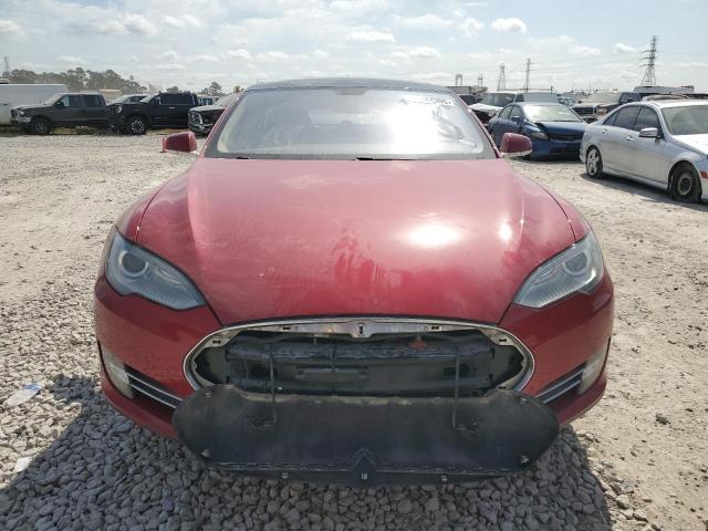 5YJSA1H13EFP30664 - 2014 TESLA MODEL S RED photo 5