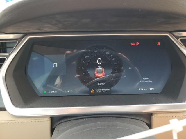 5YJSA1H13EFP30664 - 2014 TESLA MODEL S RED photo 9