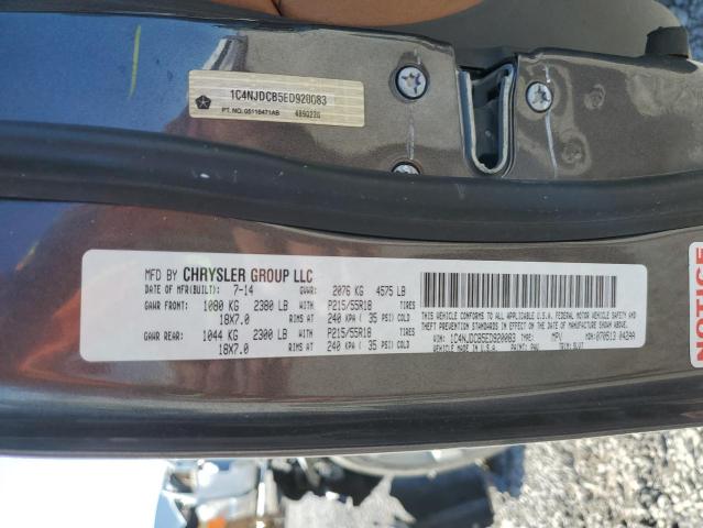 1C4NJDCB5ED920083 - 2014 JEEP COMPASS LIMITED GRAY photo 13