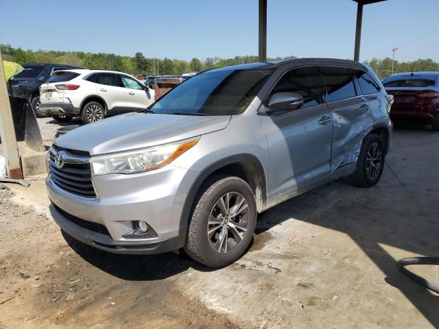 5TDKKRFH6GS131302 - 2016 TOYOTA HIGHLANDER XLE GRAY photo 1
