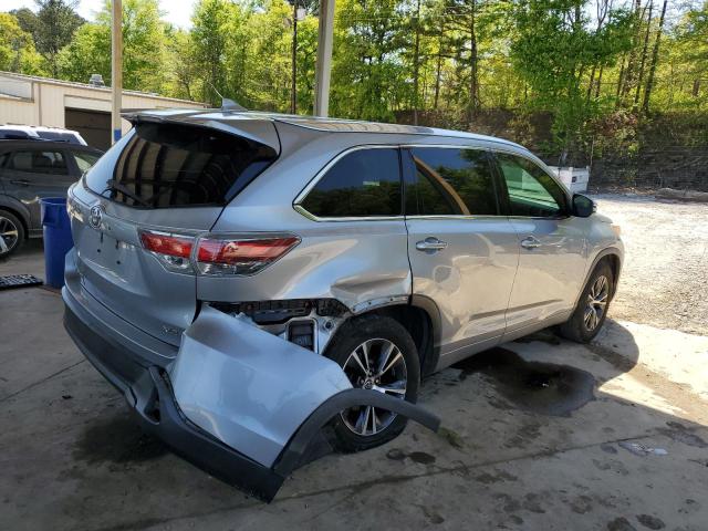 5TDKKRFH6GS131302 - 2016 TOYOTA HIGHLANDER XLE GRAY photo 3