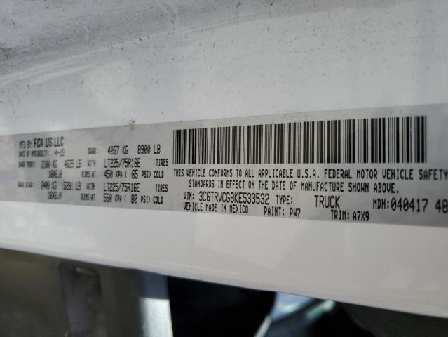 3C6TRVCG8KE533532 - 2019 RAM PROMASTER 2500 HIGH თეთრი ფოტო 13