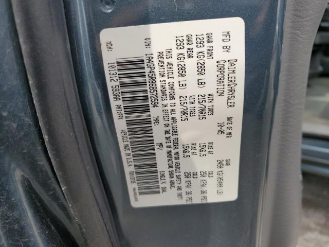 1A4GP45R86B572594 - 2006 CHRYSLER TOWN & COU 青色 照片 13