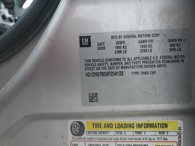 1G1ZH57B59F254133 - 2009 CHEVROLET MALIBU 1LT SILVER photo 12