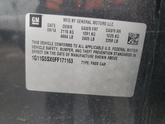 1G11G5SX6FF171163 - 2015 CHEVROLET MALIBU LTZ CHARCOAL photo 12