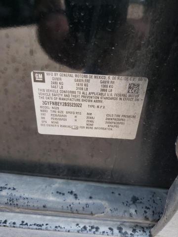 3GYFNBEY2BS523922 - 2011 CADILLAC SRX PERFORMANCE COLLECTION შავი ფოტო 12