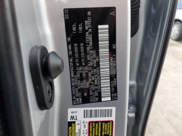 5TDGZRAH2NS549054 - 2022 TOYOTA HIGHLANDER XLE SILVER photo 13