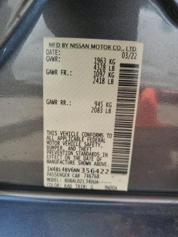 1N4BL4BV6NN356422 - 2022 NISSAN ALTIMA S CHARCOAL photo 12