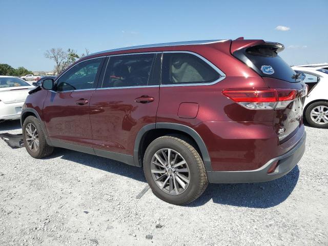 5TDKZRFH2KS306472 - 2019 TOYOTA HIGHLANDER SE برغندي صورة 2