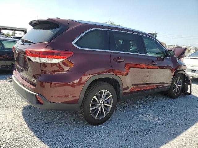 5TDKZRFH2KS306472 - 2019 TOYOTA HIGHLANDER SE برغندي صورة 3