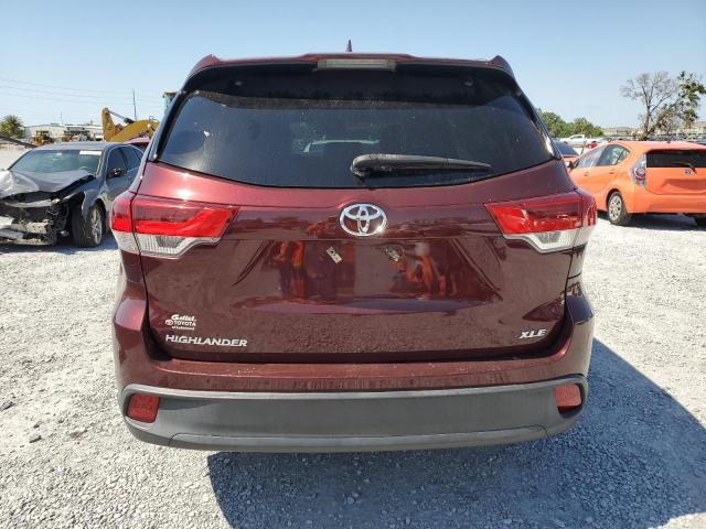 5TDKZRFH2KS306472 - 2019 TOYOTA HIGHLANDER SE برغندي صورة 6
