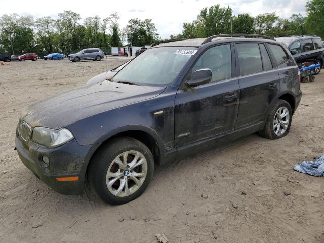 WBXPC9C42AWJ31991 - 2010 BMW X3 XDRIVE30I BLUE photo 1