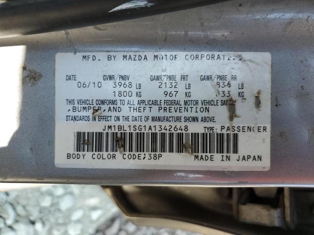 JM1BL1SG1A1342648 - 2010 MAZDA 3 I SILVER photo 12