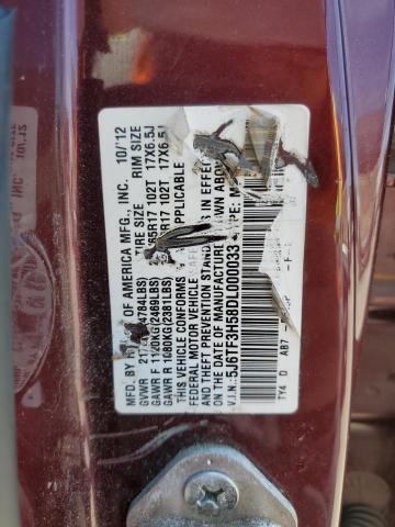 5J6TF3H58DL000033 - 2013 HONDA CROSSTOUR EXL იასამნისფერი ფოტო 13