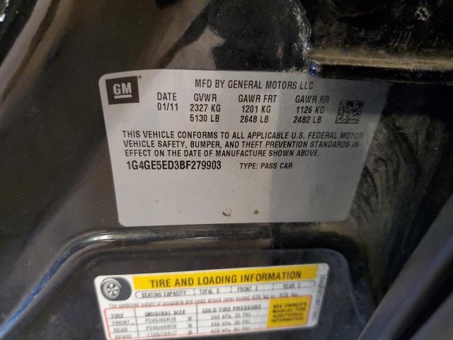 1G4GE5ED3BF279903 - 2011 BUICK LACROSSE CXS 黑色 照片 12
