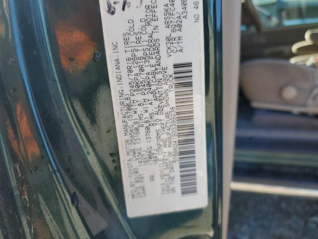 5TBRN34193S399238 - 2003 TOYOTA TUNDRA ACCESS CAB SR5 GREEN photo 13