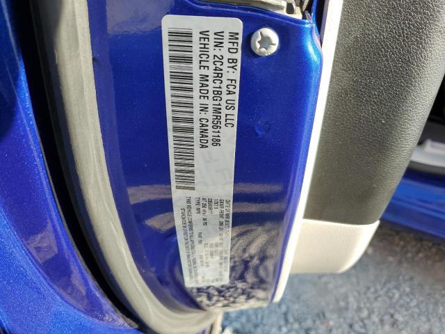 2C4RC1BG1MR561186 - 2021 CHRYSLER PACIFICA TOURING L Կապույտ լուսանկար 12