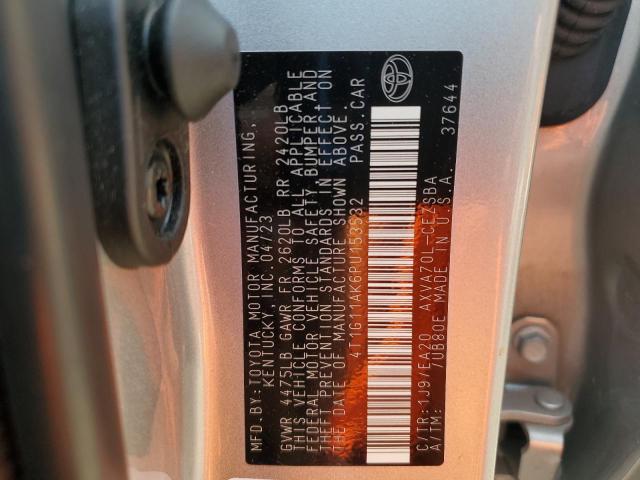 4T1G11AK6PU153532 - 2023 TOYOTA CAMRY SE NIGHT SHADE SILVER photo 12