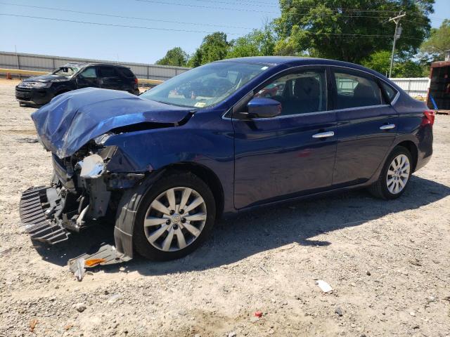 3N1AB7AP1KY345987 - 2019 NISSAN SENTRA S BLUE photo 1