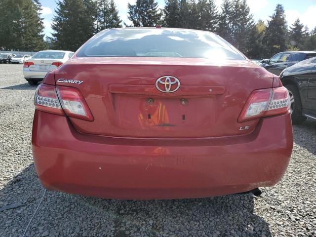 4T4BF3EK4BR169647 - 2011 TOYOTA CAMRY BASE RED photo 6