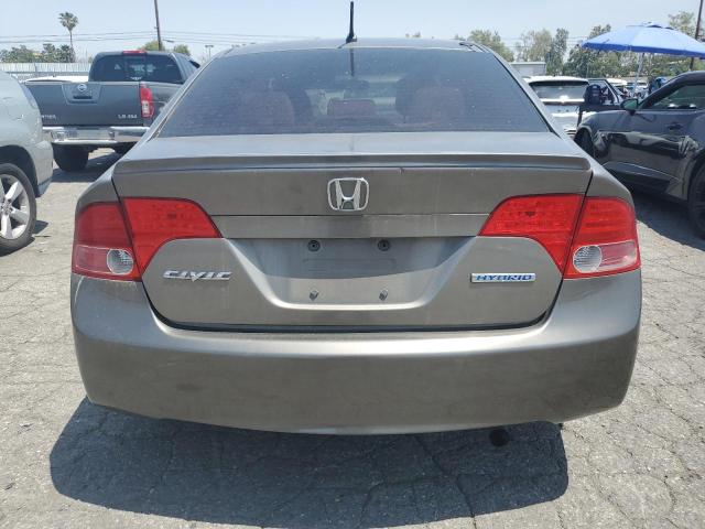 JHMFA36238S000638 - 2008 HONDA CIVIC HYBRID GRAY photo 6