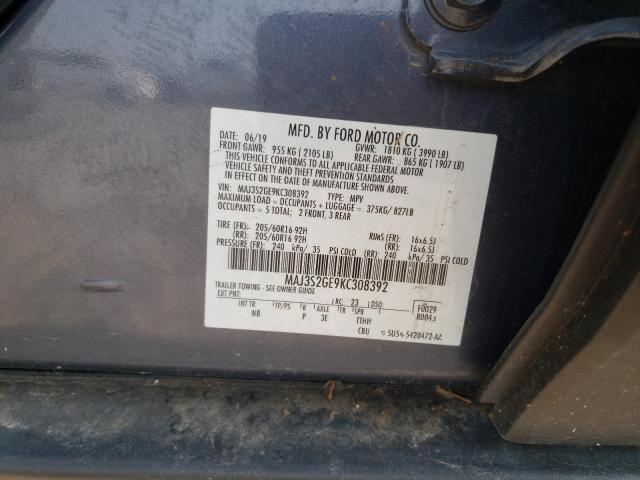 MAJ3S2GE9KC308392 - 2019 FORD ECOSPORT SE Negro foto 13