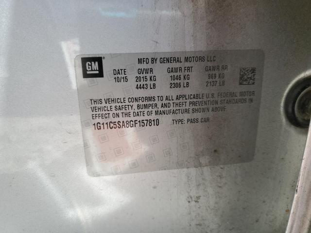 1G11C5SA8GF157810 - 2016 CHEVROLET MALIBU LIM LT 银色 照片 12