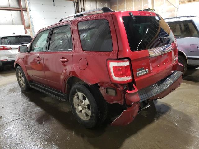 1FMCU94118KD33411 - 2008 FORD ESCAPE LIMITED RED photo 2