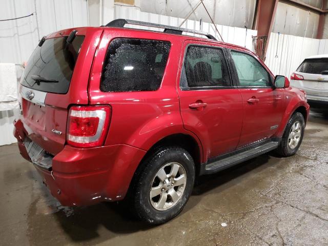 1FMCU94118KD33411 - 2008 FORD ESCAPE LIMITED RED photo 3