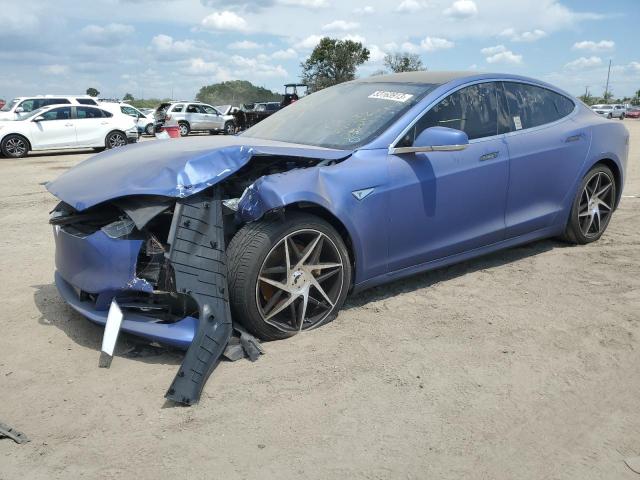 5YJSA1E27GF142167 - 2016 TESLA MODEL S Կապույտ լուսանկար 1