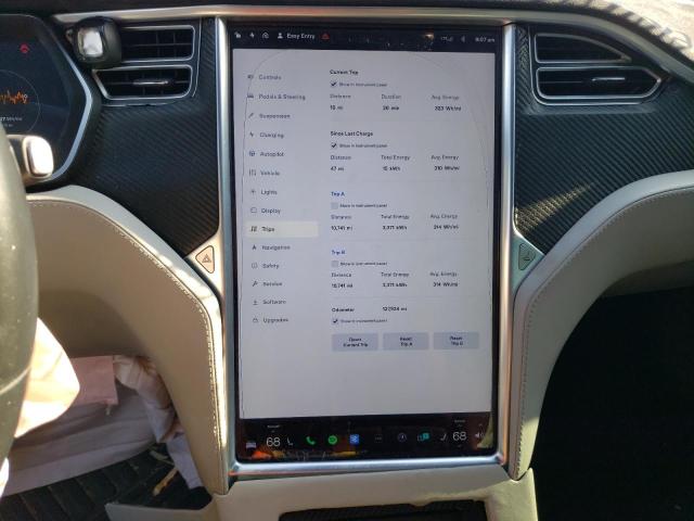 5YJSA1E27GF142167 - 2016 TESLA MODEL S Կապույտ լուսանկար 9